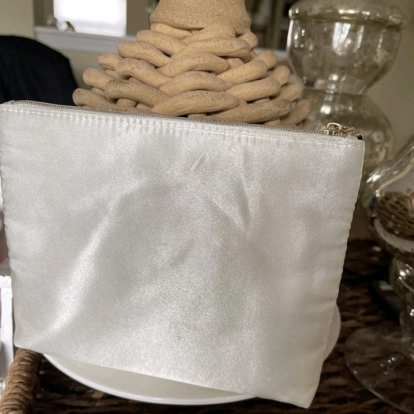 COCO Mademoiselle Satin Cosmetic Pouch - Ivory - Picture 5 of 10